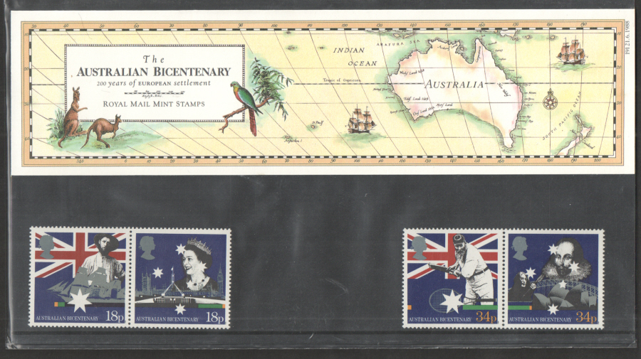 (image for) 1988 Australia Bicentenary Royal Mail Presentation Pack 191 - Click Image to Close